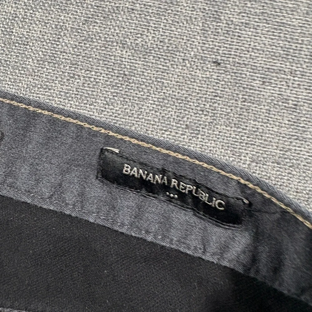 Banana Republic Travel Jean Mens 32x32 Gray Slim Fit Charcoal Denim Pants